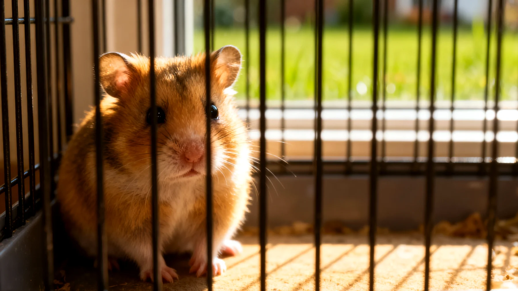 Hamster benötigen artgerechte Bewegung und Beschäftigung, doch Gartenfreigang ist für diese nachtaktiven, fluchtgefährdeten Kleintiere ungeeignet und gefährlich"