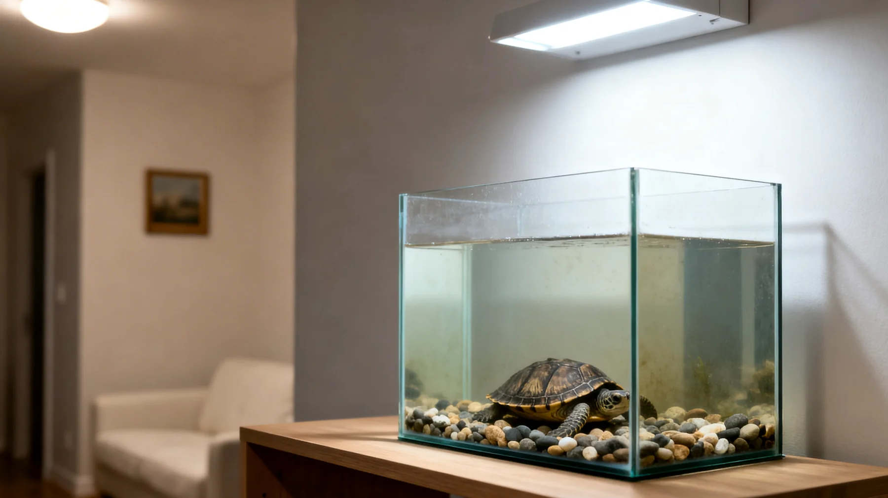 Schildkröten in Wohnungshaltung leiden häufig unter Bewegungsmangel und Langeweile, da der begrenzte Raum nicht genügend Anreize für natürliche Erkundungs- und Aktivitätsbedürfnisse bietet"